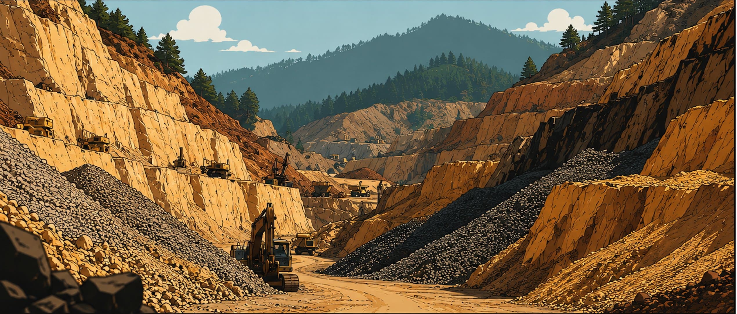 Mining site operations